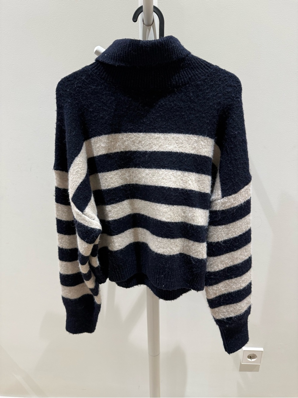 Striped High-Neck Sweater